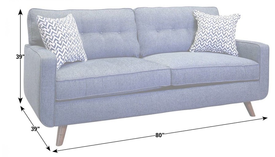 Living Room JB Home Upholstery Upholstered Sofas | Hollywood Denim Sofa