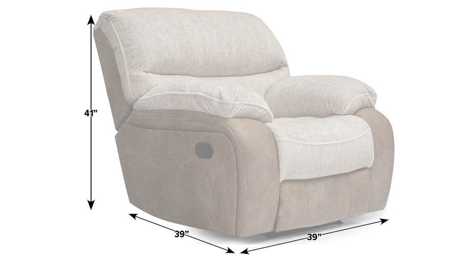 Living Room Dallas Sofa Company Recliners | Lonestar Beige Recliner