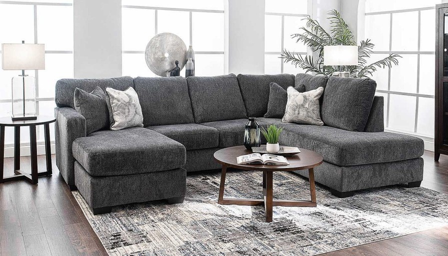 Living Room Dallas Sofa Company Upholstered Collections | Hermes Dual Chaise Sectional