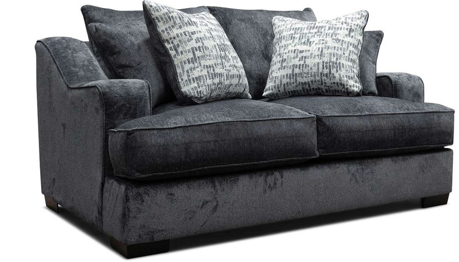 Living Room Dallas Sofa Company Upholstered Loveseats | Spartan Navy Loveseat