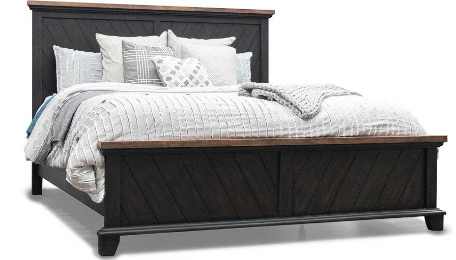 Bedroom Home Zone Furniture Queen Beds | Bear River Brown Queen Bed