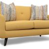 Living Room JB Home Upholstery Upholstered Collections | Carol Mustard Yellow Sofa & Loveseat