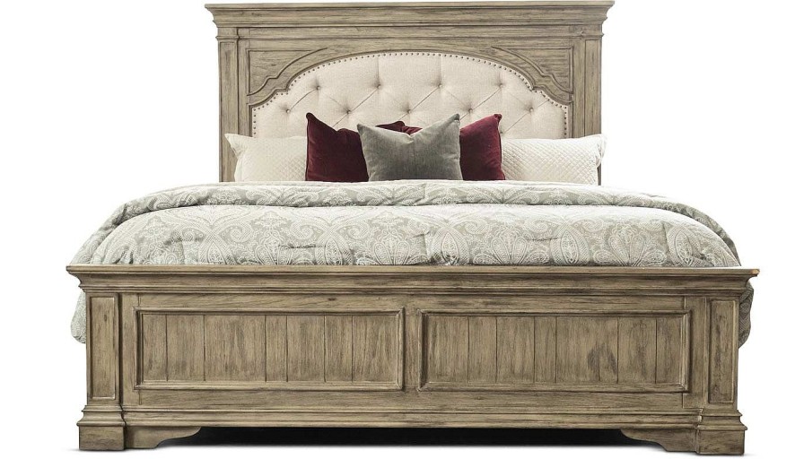 Bedroom Home Zone Furniture King Beds | Florence Driftwood King Bed