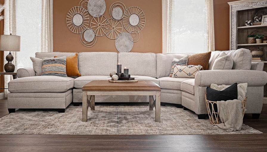 Living Room JB Home Upholstery Upholstered Collections | Pierce Studio Sectional With Left Facing Chaise