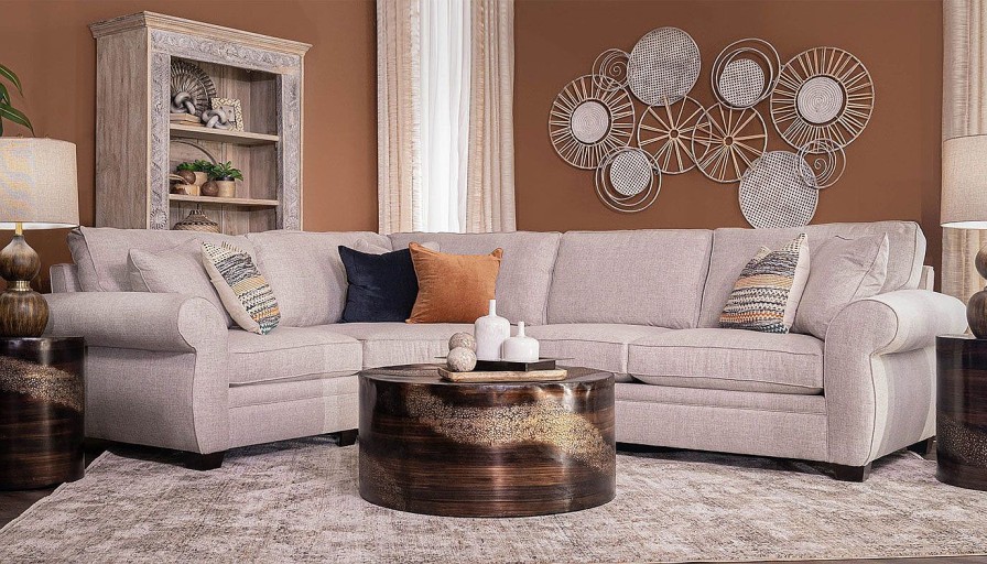 Living Room JB Home Upholstery Upholstered Collections | Pierce Studio Sectional With Right Arm Facing Loveseat