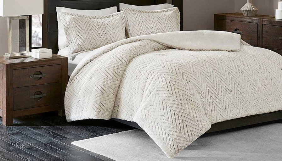 Bedroom Olliix Bedding Sets | Adelyn Ivory Queen Comforter Set