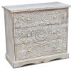 Accents World Piazza | Mariah 3-Drawer Carved Chest