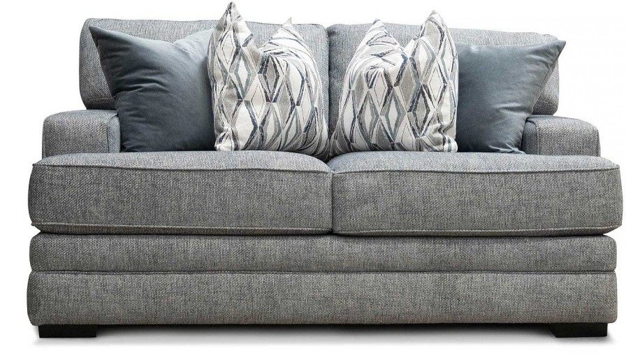 Living Room Dallas Sofa Company Upholstered Loveseats | Calvert Grey Loveseat