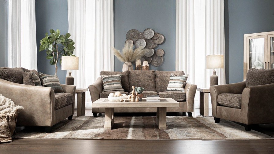 Living Room Dallas Sofa Company Upholstered Collections | Corinth Tan Sofa & Loveseat