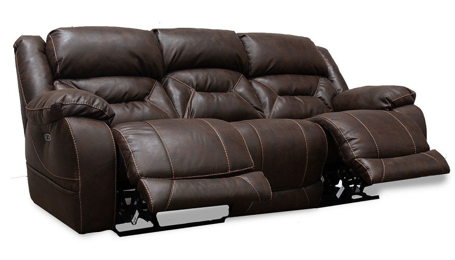 Living Room Dallas Sofa Company Reclining Collections | Houston Chocolate Power Sofa & Loveseat