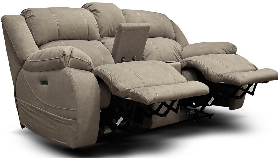 Living Room Dallas Sofa Company Reclining Loveseats | Port Arthur Khaki Power Loveseat