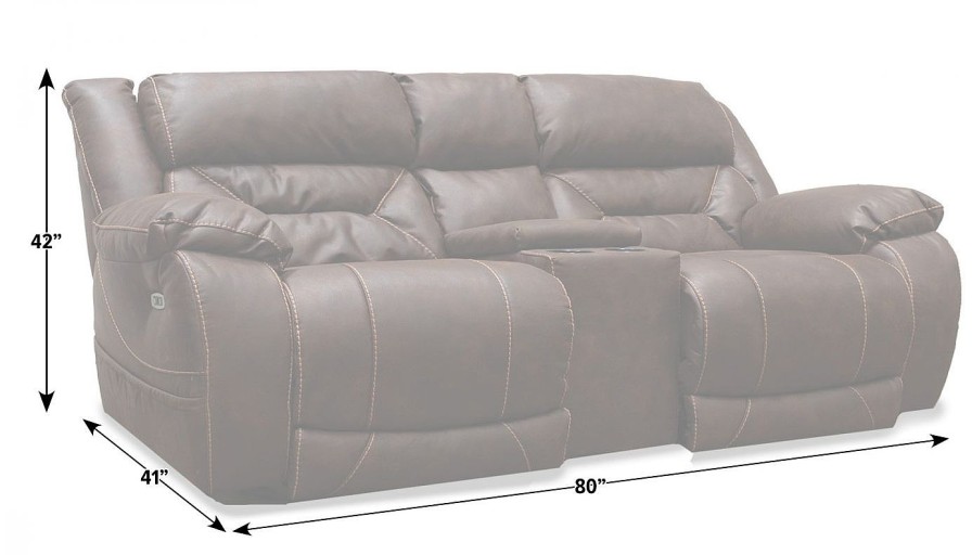 Living Room Dallas Sofa Company Reclining Loveseats | Houston Chocolate Power Loveseat