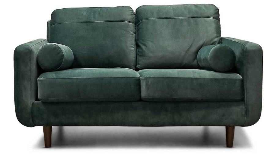 Living Room Dallas Sofa Company Upholstered Loveseats | Mission Green Loveseat