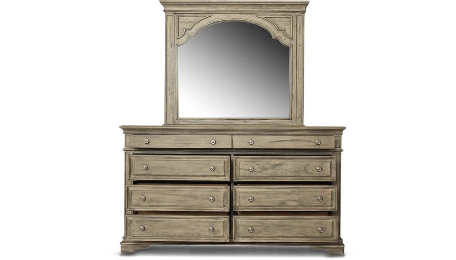 Bedroom Home Zone Furniture Dressers & Mirrors | Florence Driftwood Dresser & Mirror