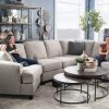 Living Room Home Zone Furniture Upholstered Collections | Denton Putty Sectional