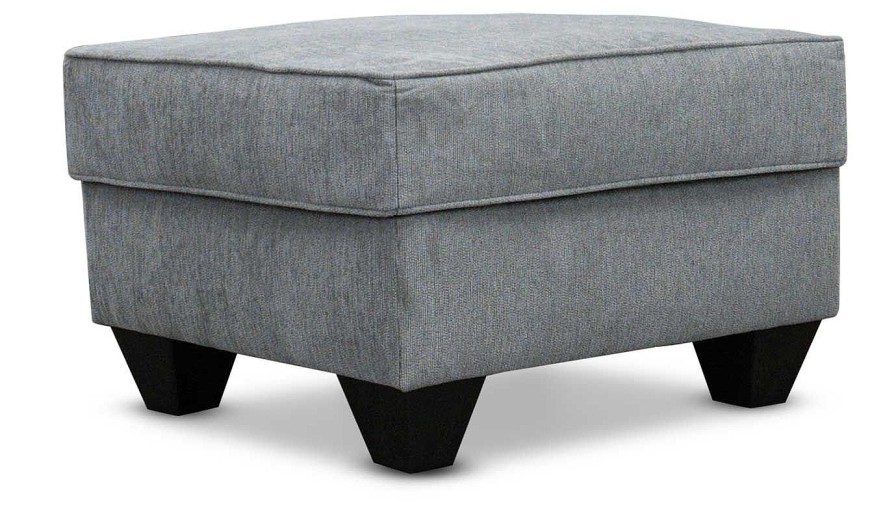 Living Room JB Home Upholstery Upholstered Ottomans | Slt Grey Ottoman