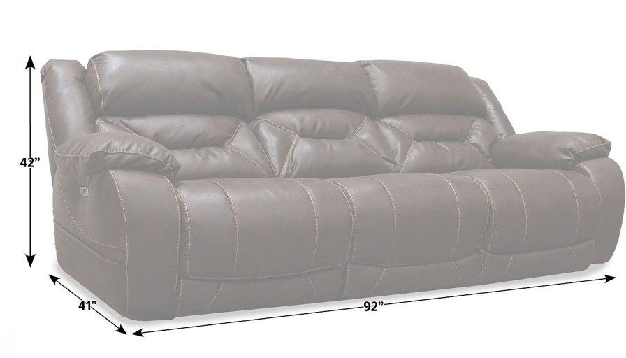 Living Room Dallas Sofa Company Reclining Sofas | Houston Ii Chocolate Power Sofa