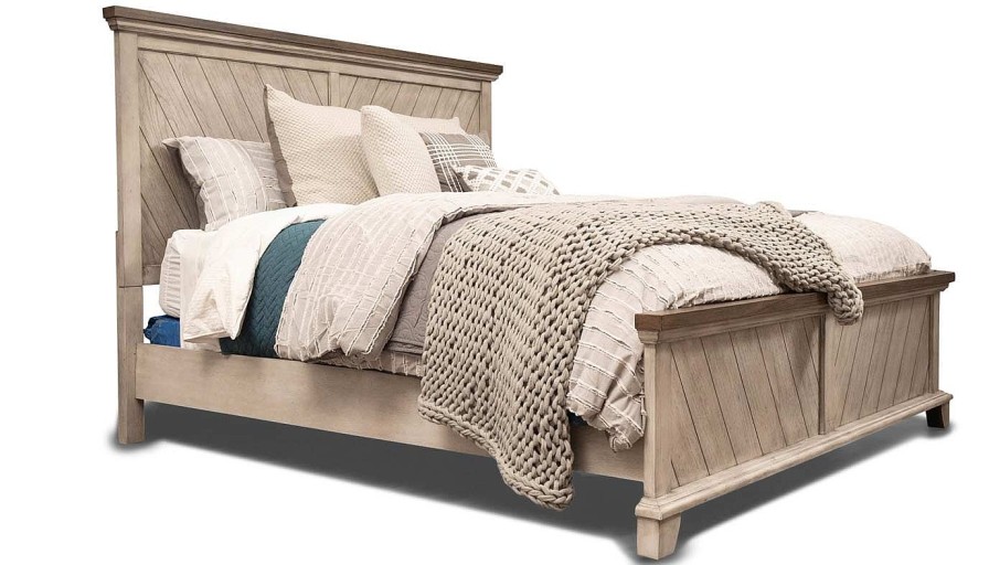 Bedroom Home Zone Furniture Queen Beds | Bear River White Queen Bed