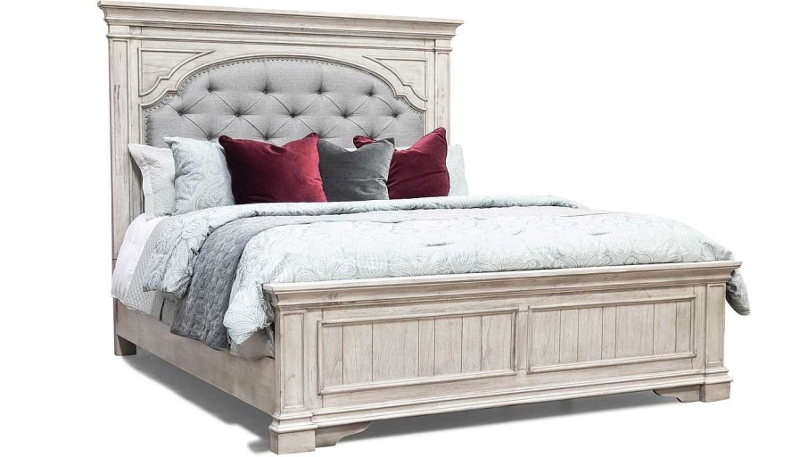 Bedroom Home Zone Furniture Queen Beds | Florence White Queen Bed