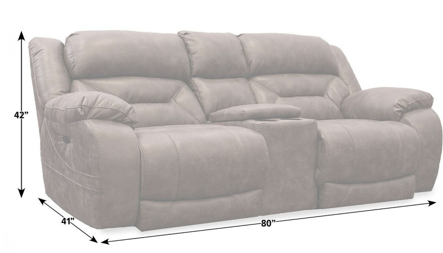 Living Room Dallas Sofa Company Reclining Loveseats | Houston Taupe Power Loveseat