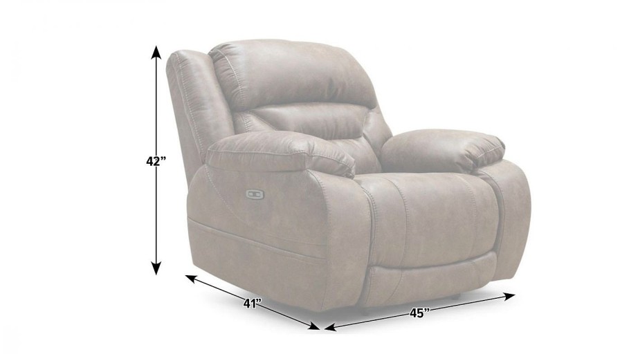 Living Room Dallas Sofa Company Recliners | Houston Taupe Power Recliner