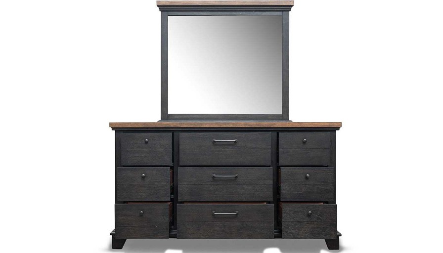 Bedroom Home Zone Furniture Dressers & Mirrors | Bear River Brown Dresser & Mirror