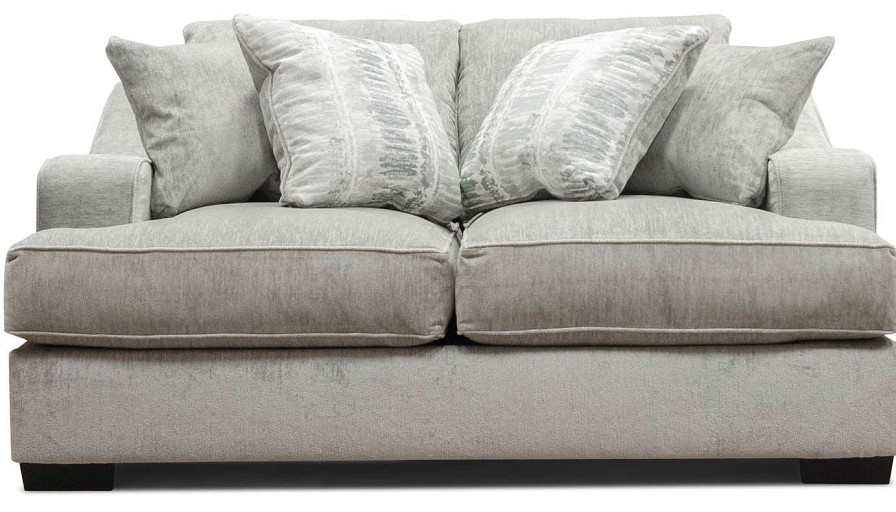 Living Room Dallas Sofa Company Upholstered Loveseats | Spartan Taupe Loveseat