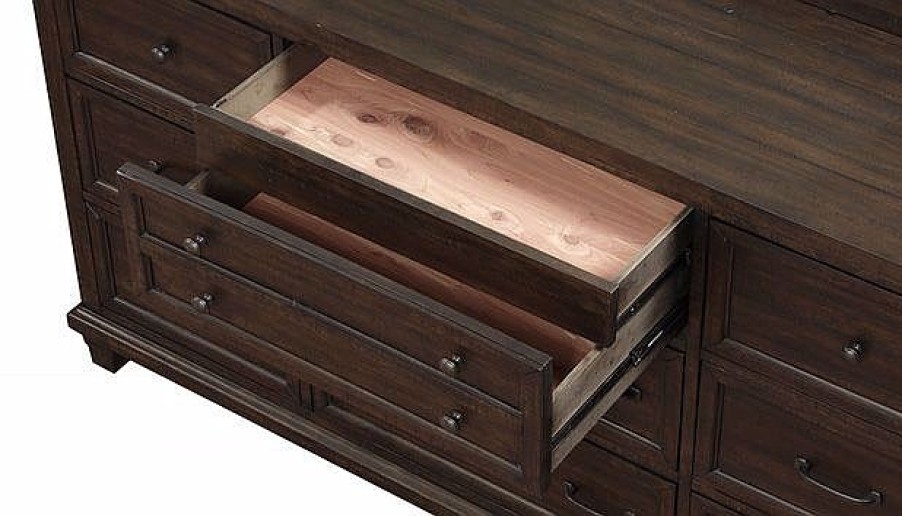 Bedroom JB Home Case Goods King Collections | Cedar Grove King Bed, Dresser, Mirror & Nightstand