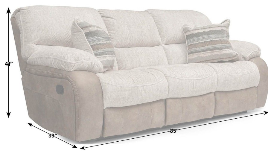 Living Room Dallas Sofa Company Reclining Sofas | Lonestar Beige Power Sofa