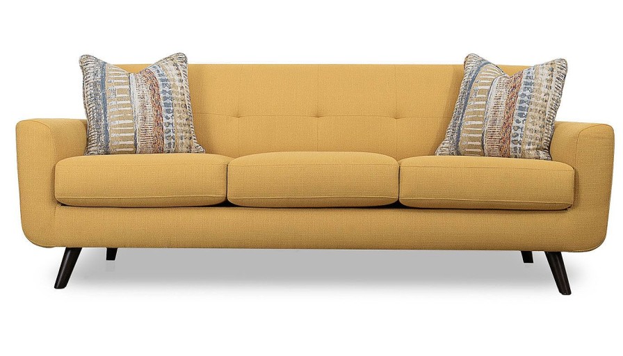 Living Room JB Home Upholstery Upholstered Sofas | Carol Mustard Yellow Sofa