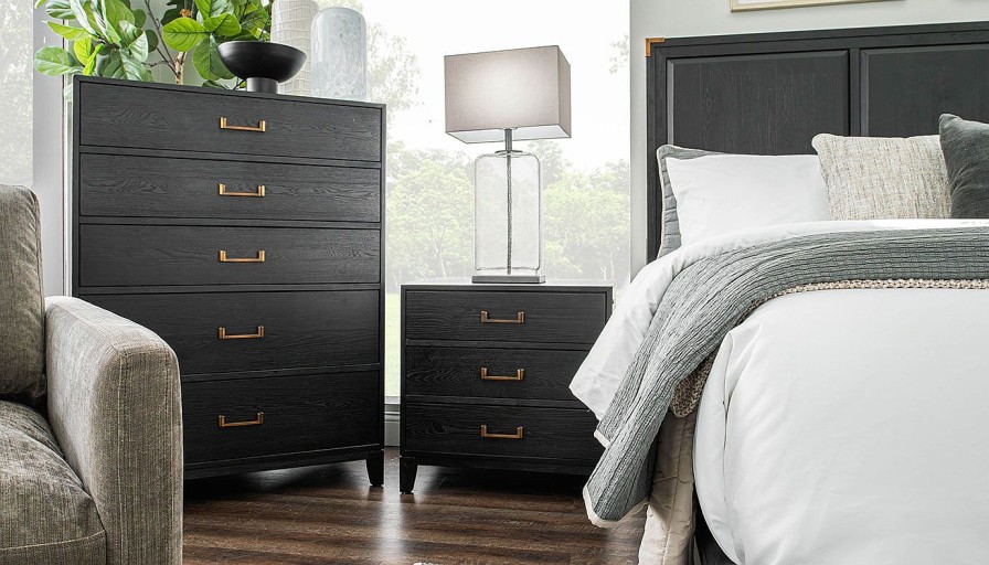 Bedroom JB Home Case Goods Queen Collections | Carmen Queen Bed, Dresser, Mirror & Nightstand With 3 Drawers