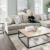 Living Room Dallas Sofa Company Upholstered Collections | Spartan Taupe Sectional With Right Arm Facing Chaise