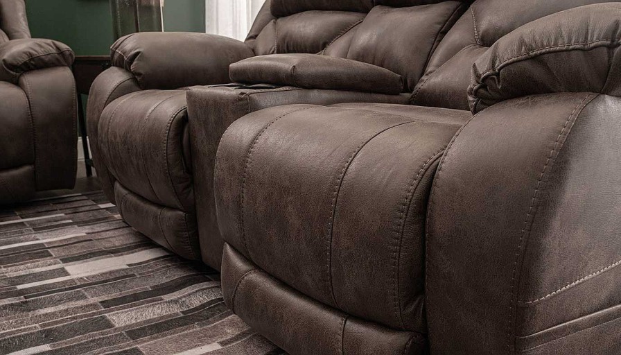 Living Room Dallas Sofa Company Reclining Loveseats | Houston Taupe Power Loveseat