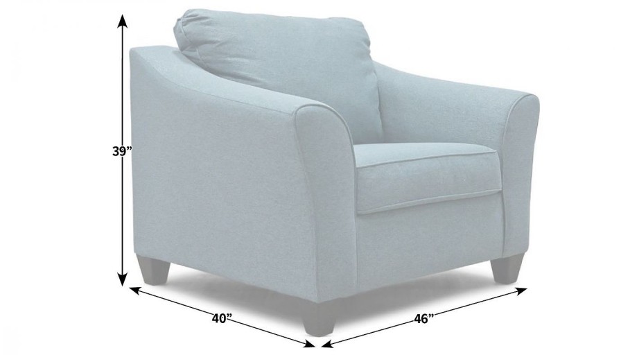 Living Room Dallas Sofa Company Upholstered Chairs | Denton Seafoam Chair