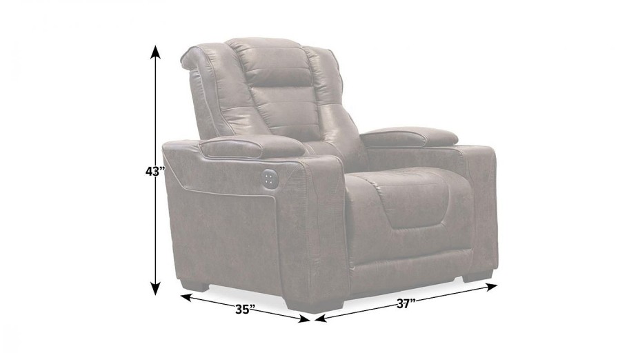 Living Room JB Home Upholstery Recliners | Santa Fe Power Recliner