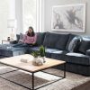 Living Room Dallas Sofa Company Upholstered Collections | Spartan Navy Sectional With Left Arm Facing Chaise