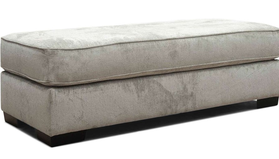 Living Room Dallas Sofa Company Upholstered Ottomans | Spartan Taupe Ottoman