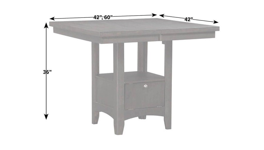 Dining JB Home Case Goods Counter Height Tables | Tulip Counter Height Table