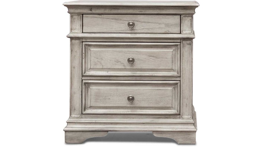 Bedroom Home Zone Furniture Nightstands | Florence White Nightstand