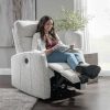 Living Room JB Home Upholstery Recliners | Ellie Ii White Power Recliner