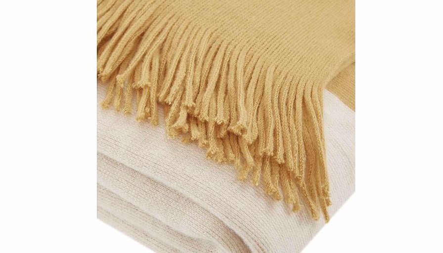 Accents Olliix | Stockholm Faux Cashmere Yellow Throw