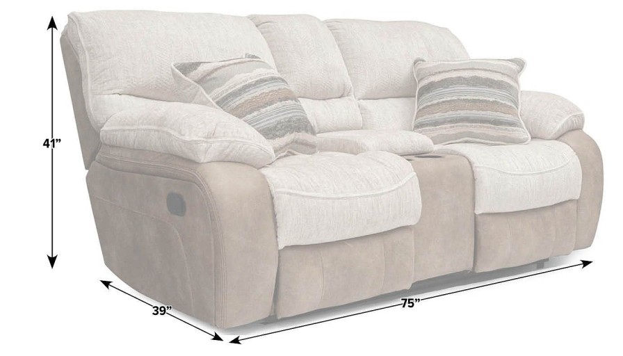 Living Room Dallas Sofa Company Reclining Loveseats | Lonestar Beige Loveseat