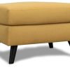 Living Room JB Home Upholstery Upholstered Ottomans | Carol Mustard Yellow Ottoman