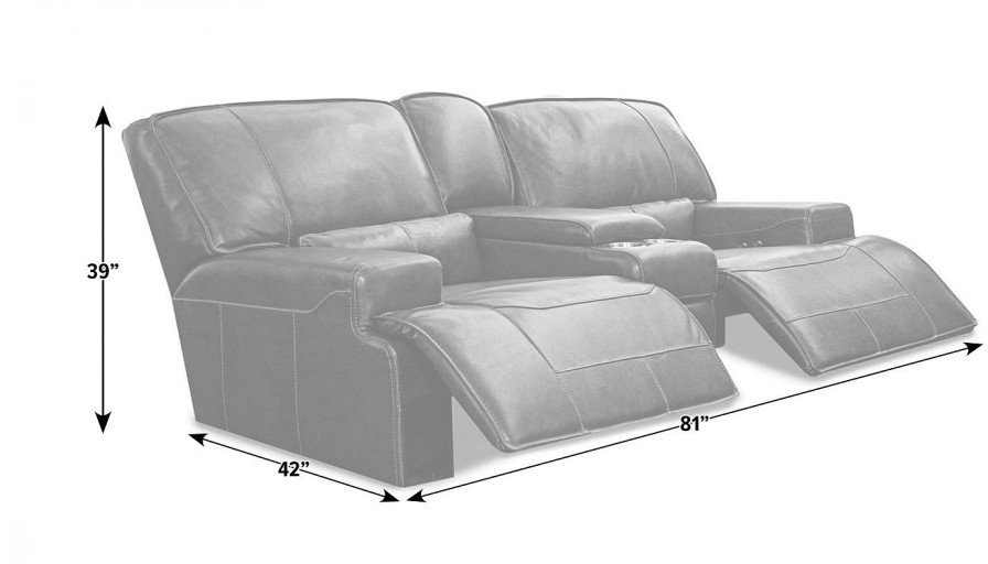 Living Room JB Home Upholstery Leather Loveseats | Ultimate Iv Power Loveseat