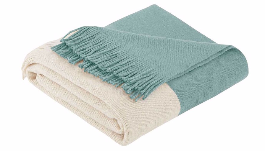 Accents Olliix | Stockholm Faux Cashmere Aqua Throw