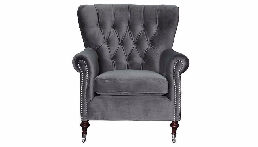 Accents JB Home Upholstery | Alexandria Gunmetal Accent Chair