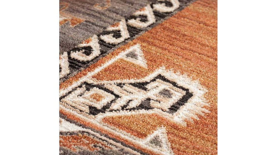 Accents Home Zone Furniture | Odessa Canyon Orange 8 X 10 Rug