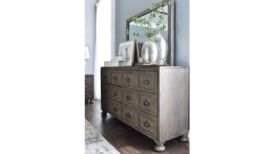 Bedroom JB Home Case Goods King Collections | Malibu King Bed, Dresser, Mirror & Mirrored Nightstand