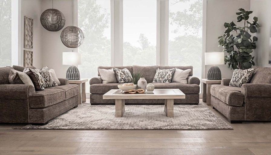 Living Room Dallas Sofa Company Upholstered Collections | Mustang Tan Sofa & Loveseat