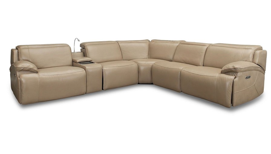 Living Room JB Home Upholstery Leather Collections | Ibiza Ii Leather 6-Piece Power Sectional